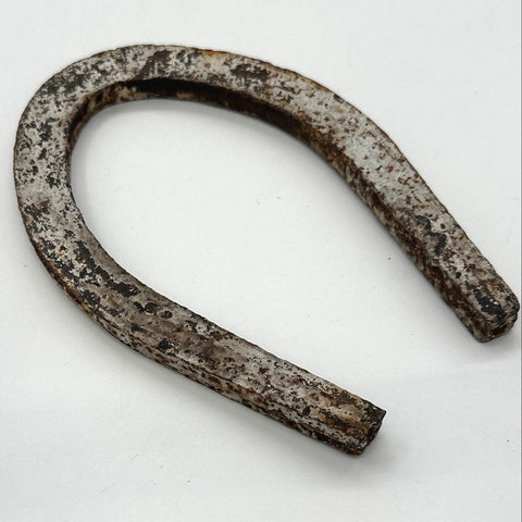Antique Hand Forged Iron Horseshoe Primitive Farm Decor Rustic Heavy Artifact