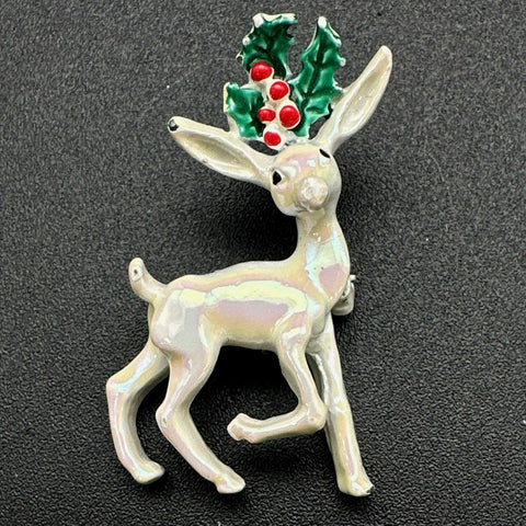 Vintage Christmas Brooch Pin Lot of 9 Rhinestone Enamel Liz Claiborne Gerry's