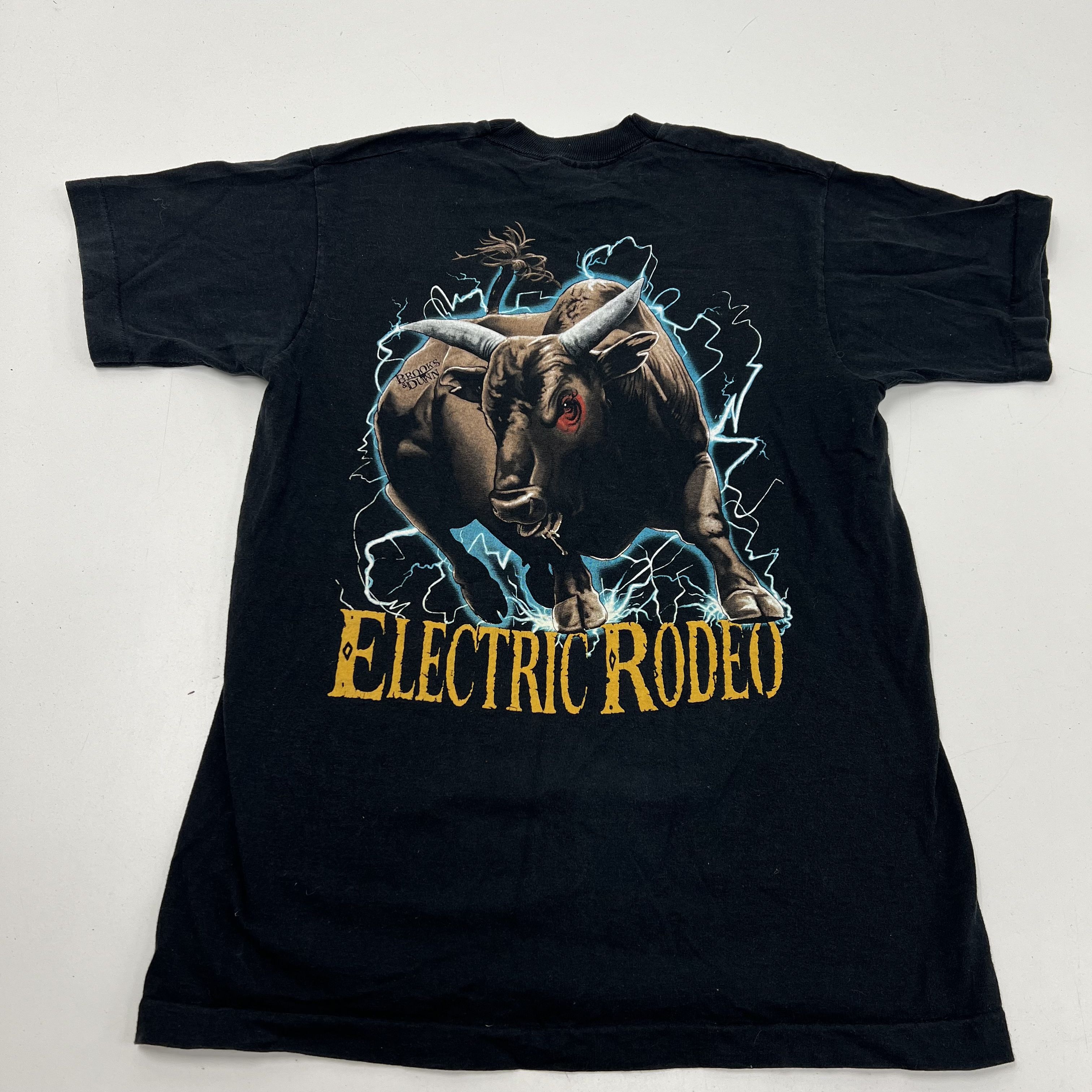 Vintage 1996 Brooks & Dunn Electric Rodeo Tour T-Shirt Single Stitch USA Sz M