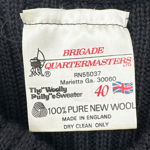Vintage 80s Brigade Quartermasters Woolly Pully Commando Sweater England Sz 40