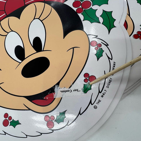 Vintage Disney Minnie Mouse Christmas Holiday PVC Placemats Set of 8 Franco