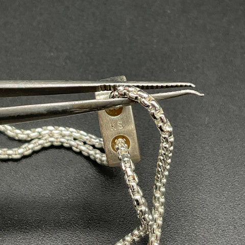 Kendra Scott Silver Tone Adjustable Lariat Y-Necklace Hoop Bar Pendant