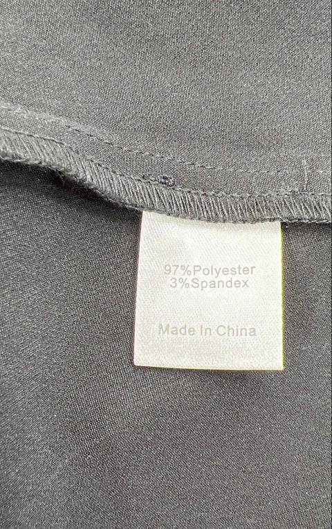 Tuckernuck Women's Black Ruffle Neck Tie Back Long Sleeve Shift Dress Size L