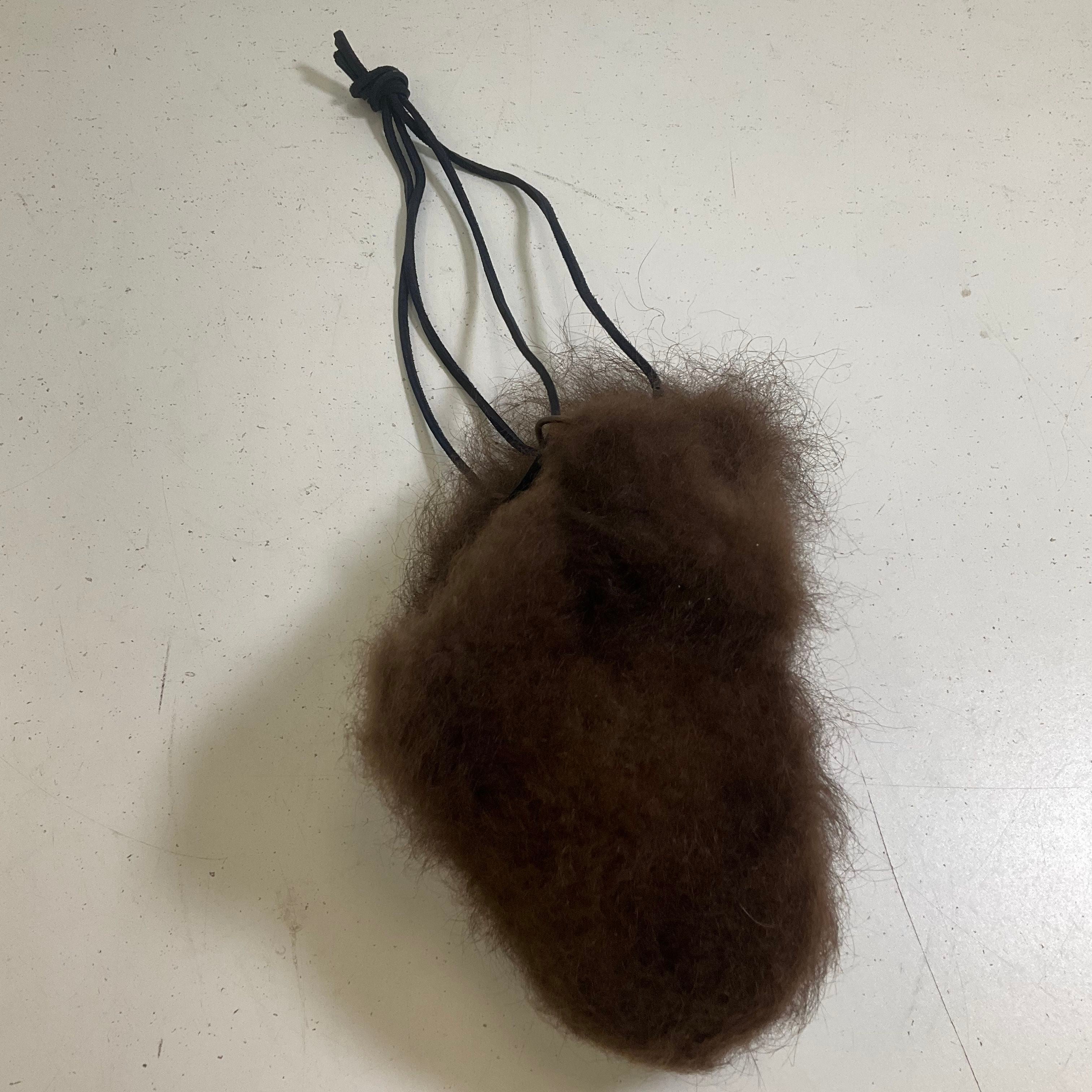 Vintage Genuine Fur Trapper Possibles Bag Pouch Mountain Man Rendezvous Leather