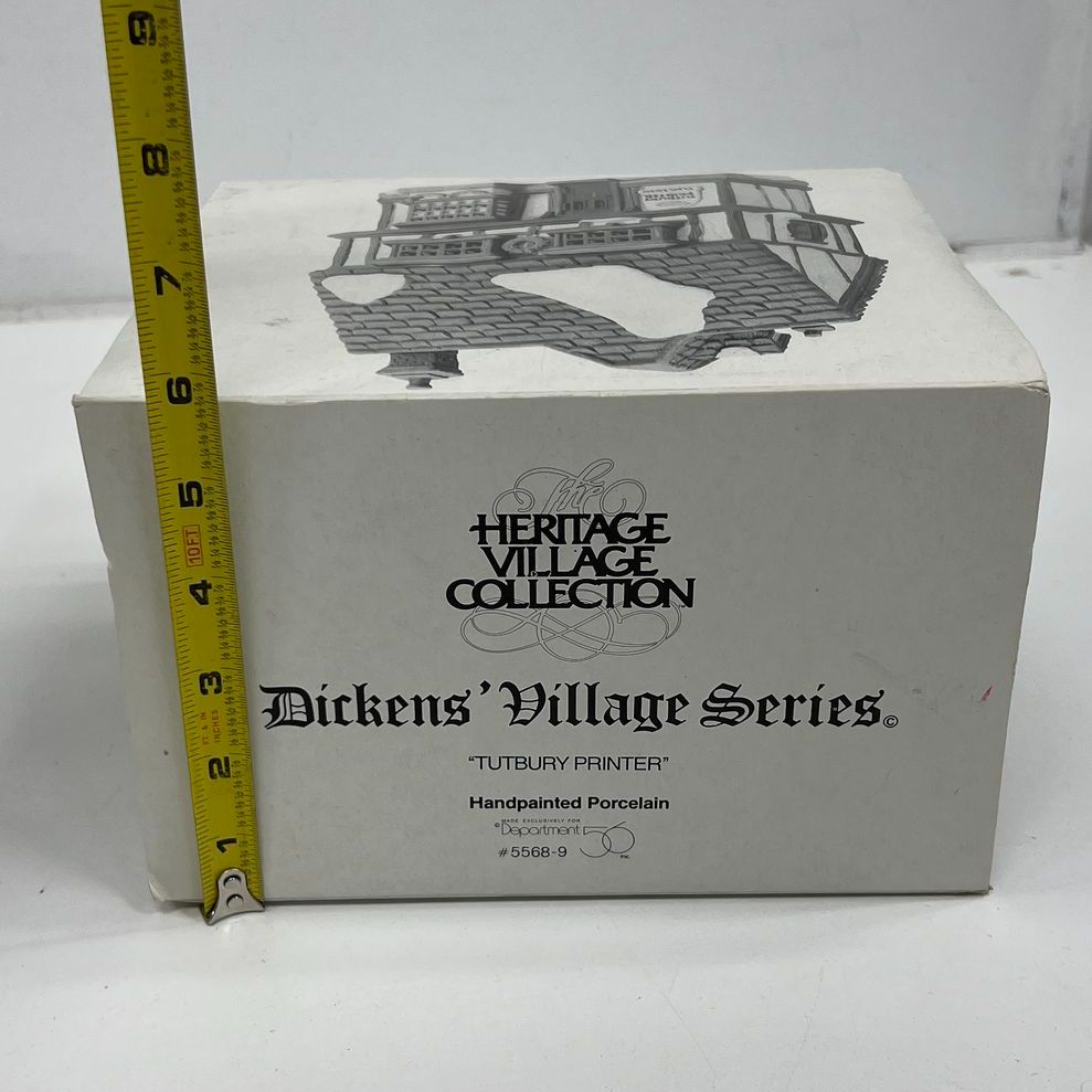 Dept56 "Tutbury Printer" Light Up Porcelain House Dickens' Village Series C1990