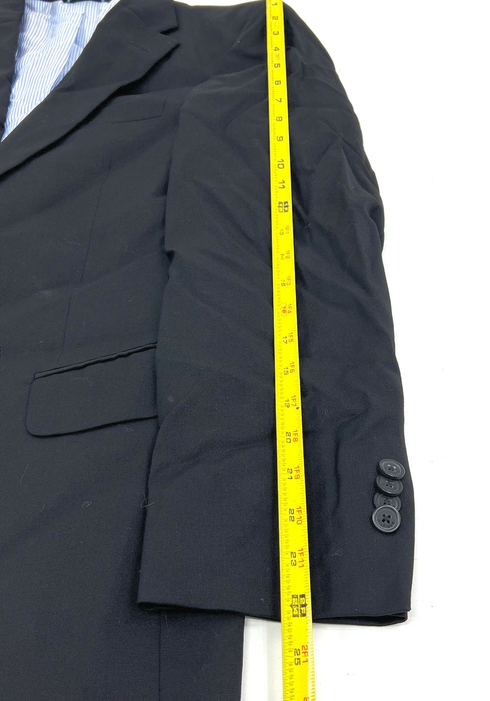 Tommy Hilfiger Black 100% Wool Two Button Blazer Sport Coat Men's Size 38R