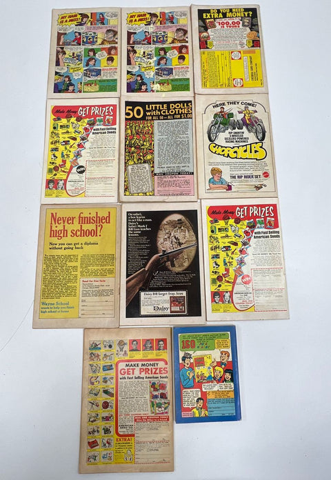 Vintage 70s Comic Book Lot of 13 Archie Little Lulu Pebbles Gold Key Dell