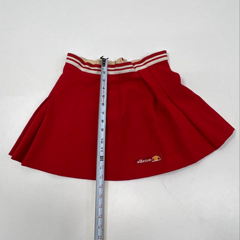 Vintage 80s Ellesse Women's Tennis Skirts Lot of 2 Red Yellow Made in Italy