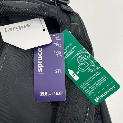 Targus Black Spruce EcoSmart Laptop Backpack 15.6" 27L NWT
