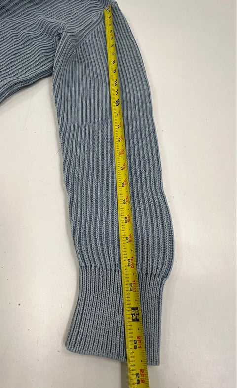 NWT American Eagle Men's Blue Ribbed Knit Crewneck Sweater Size M