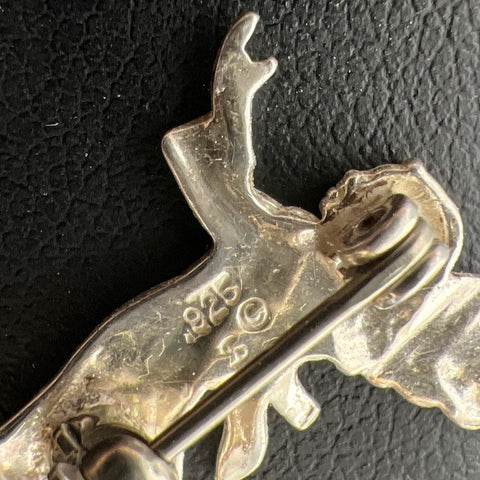 Small 925 Sterling Silver Angel Pin 2.12g