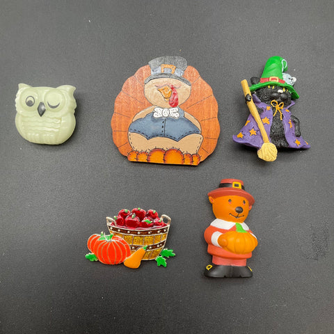 Halloween Fall Jewelry Lot American Greetings Vintage Pins Ghost Earrings 16pc