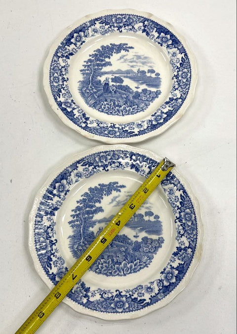 Lot 3 Antique Plates Swinnertons Silverdale & GDA Limoges Relish Dish Vintage