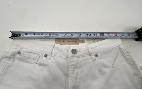 Soft Surroundings Women's Ultimate Denim Straight Leg Jeans White NWT Sz 8P