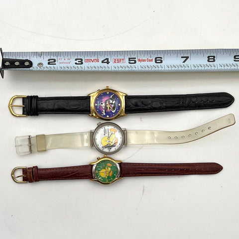 Vintage Looney Tunes Armitron Musical Watches Lot of 3 Sylvester Tweety Bird