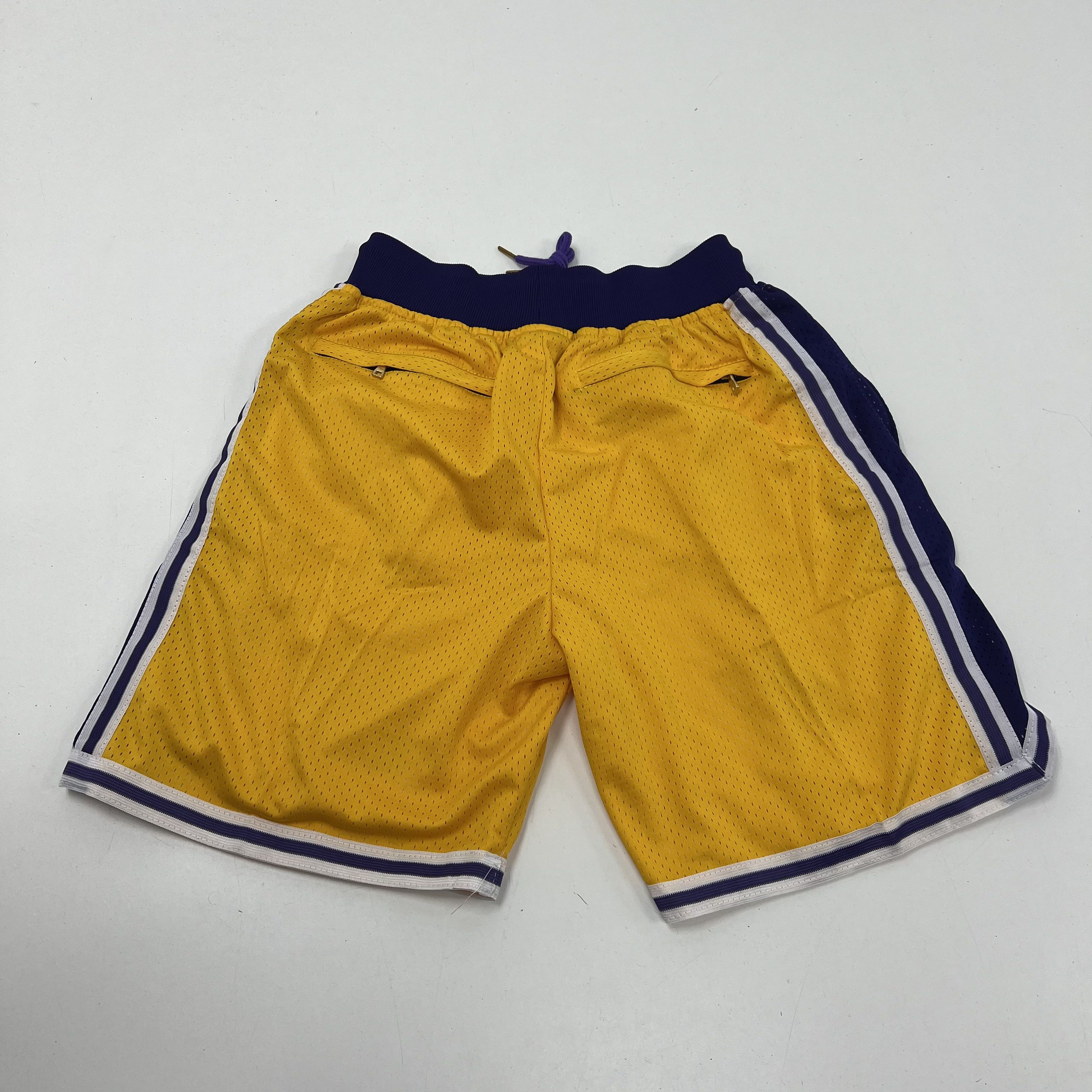 Unbranded Black Mamba Lakers Tribute Mesh Basketball Shorts Yellow Purple Men's