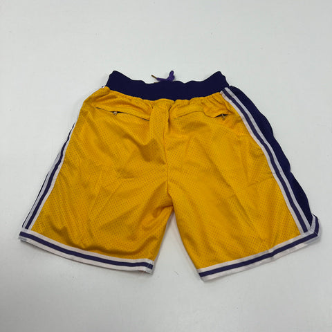 Unbranded Black Mamba Lakers Tribute Mesh Basketball Shorts Yellow Purple Men's