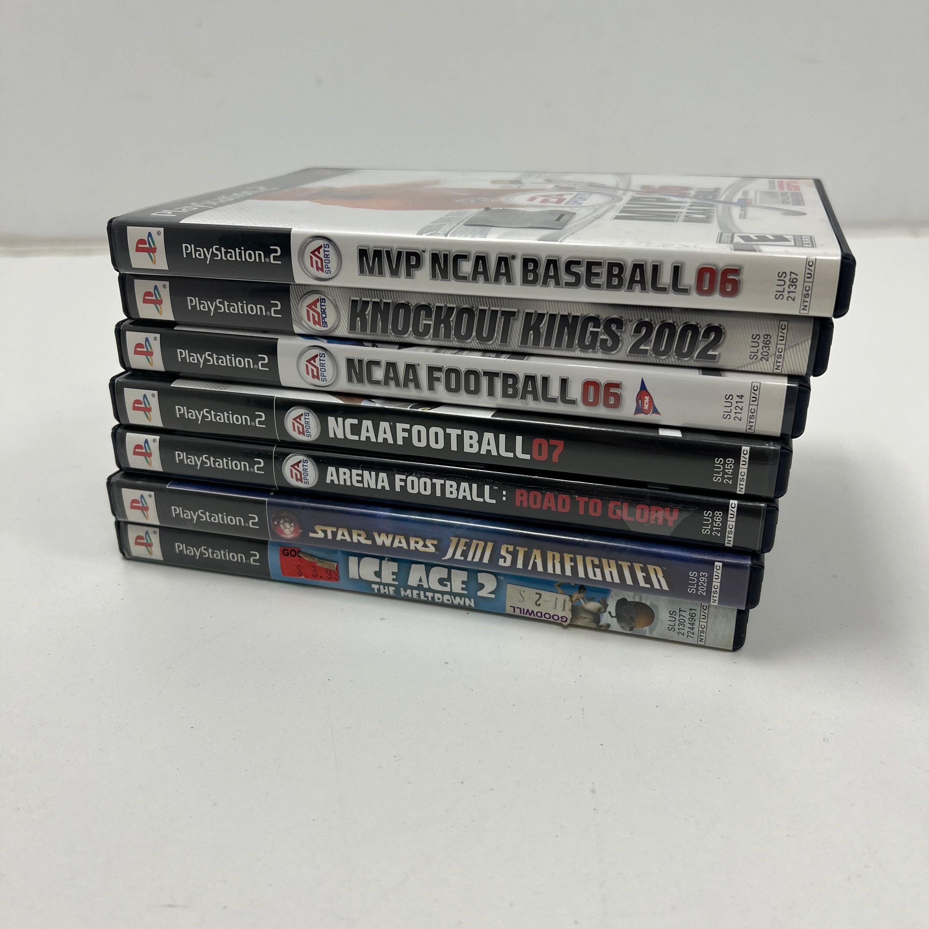Lot of 7 Playstation 2 Games NCAA Football MVP Baseball Star Wars Others Manuals