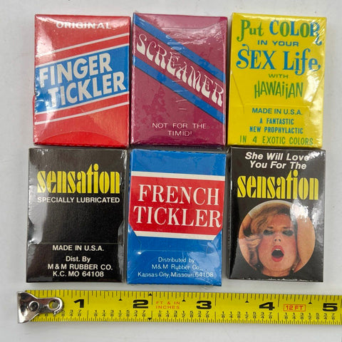 Vintage Condom Lot M&M Rubber Co Sensation Hawaiian Approximately 45 Pieces