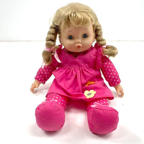 Vintage 1991 Cititoy Sleepy Eyes Baby Girl Doll 15 Inch Blonde Pigtails