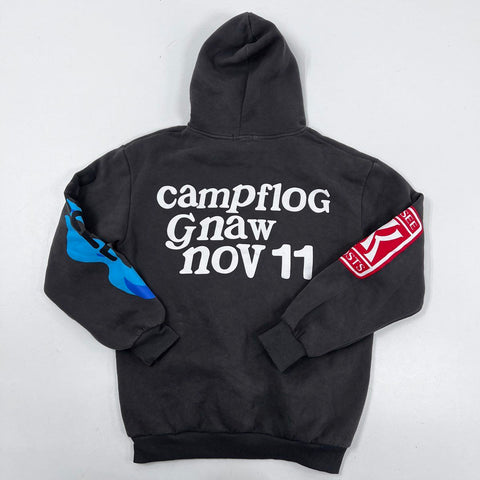 Kids See Ghosts Hoodie Dark Gray Camp Flog Gnaw Lucky Me Graphic XL