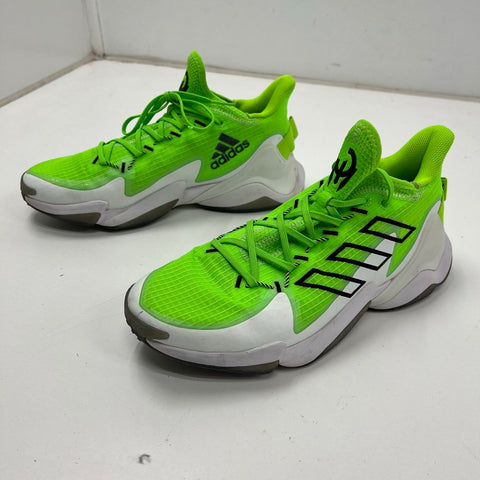 Adidas Exhibit A Solar Green Black Basketball Sneakers Men's Size 10.5