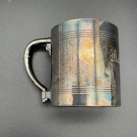 Antique Rogers & Bro Triple Plate 024 Silver Soldered Baby Cup Manuel