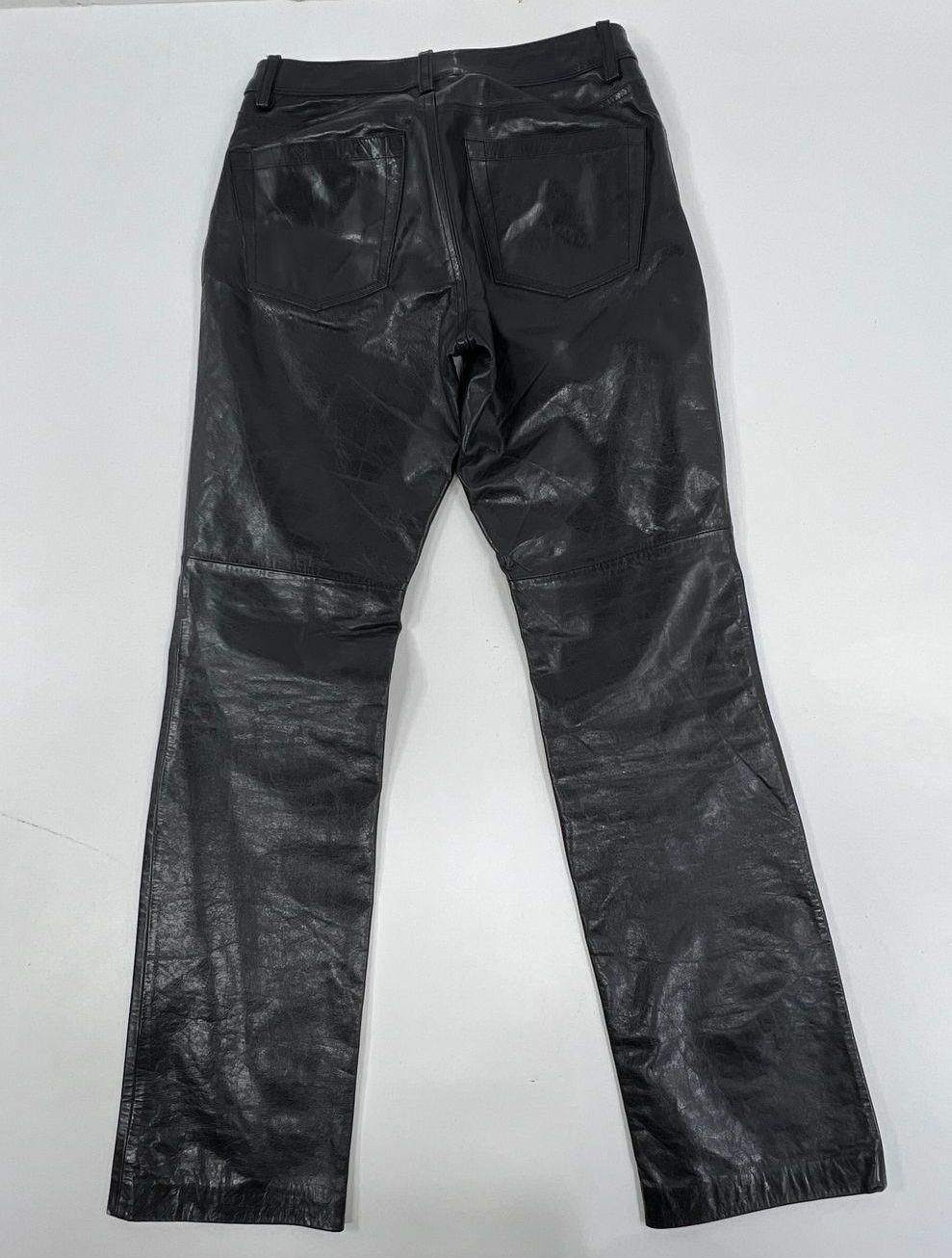 VTG Y2K Women's GAP Black Genuine Leather Bootcut Pants ca. Fall 2000 - Size 4