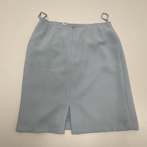 Tahari Arthur S. Levine Light Blue Pearl Beaded Skirt Suit Set Women's Size 12
