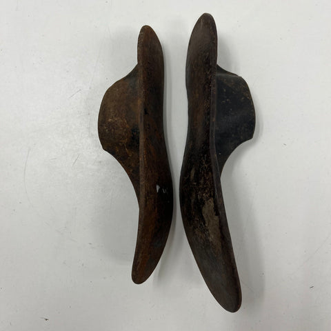 Antique Malleable Cast Iron Cobbler Shoe Lasts Forms Lot of 2 Rustic Decor 7L
