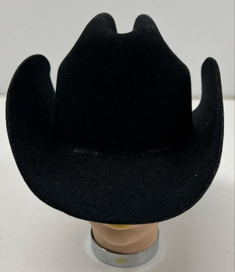 Twinstone Men's Black 4X Felt Western Cowboy Hat Vintage 90s Size 6 7/8