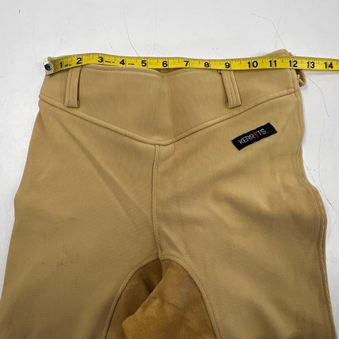 Lot of 2 Kerrits Women's Microcord Knee Patch Riding Breeches Tan Brown Sz M