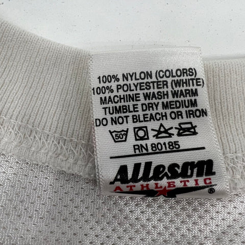 Alleson Athletic White Blue Vintage Y2K Lancers 82 Football Jersey Men's M