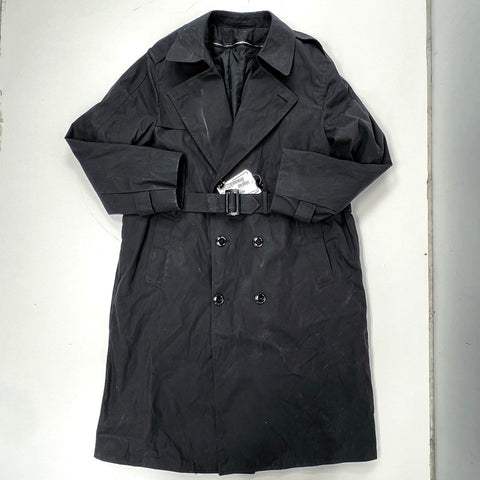 American Apparel Garrison Collection Men's All Weather Trench Coat Black NWT 46L