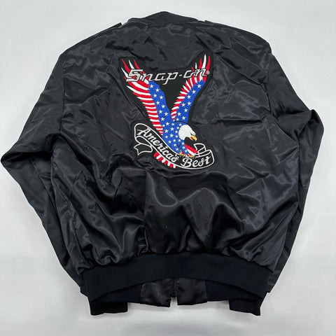 Vintage 80s Snap-on America's Best Eagle Bomber Jacket Swingster USA Made Sz L