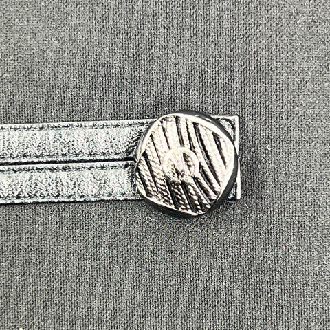 Ming Wang Women's Black Military Band Jacket Faux Leather Trim Topper Size M