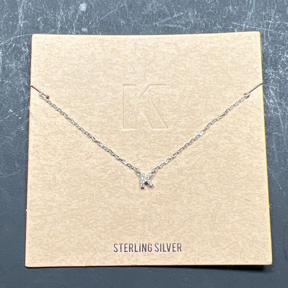 Francesca's Sterling Silver Letter K Necklace NWT