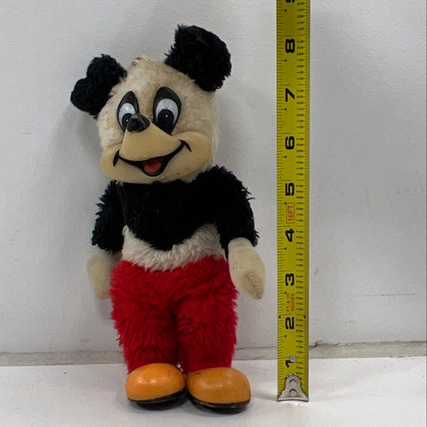 Vintage Andy Panda Plush Doll Toy 8" Walter Lantz Productions 1960s Vinyl Face
