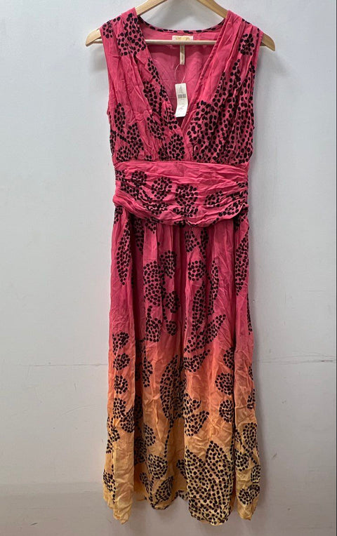 Verb Vince Camuto Women's Dress Lot 3pc Floral Ombre Pleated Pink Teal Sz S NWT