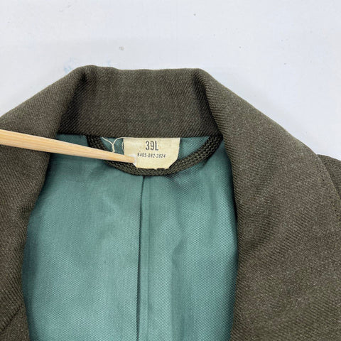 Vintage USMC Alpha Green Service Dress Jacket Sergeant Rank Patches Sz 39L