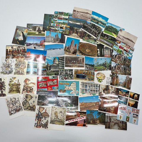 Vintage Postcard Lot Unused Blank Hummel Travel Linen Chrome USA World