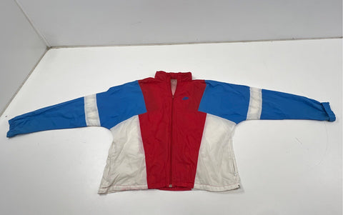 Vintage 90s Nike Color Block Full Zip Windbreaker Jacket Red Blue White Sz XL