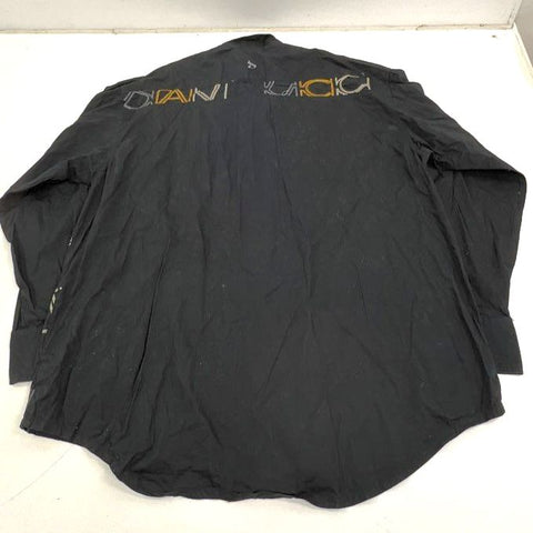 Vintage 90s Davoucci Embroidered Hip Hop Button Up Shirt Sz 3X