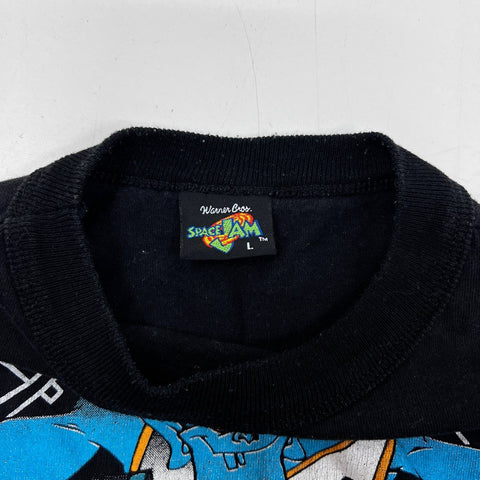 Vintage 1996 Space Jam Movie Promo T-Shirt Bugs Bunny Single Stitch Kids Sz L
