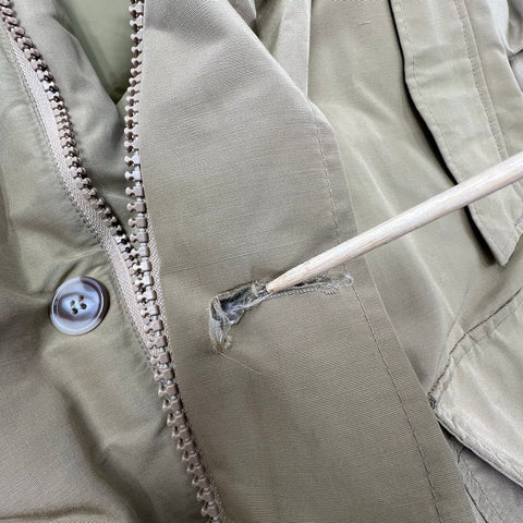 Vintage 80s Woolrich Men's Arctic Parka Down Coat Coyote Fur Hood Tan Sz M