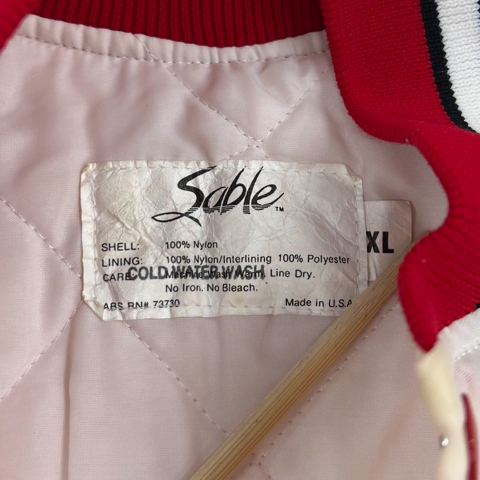 Vintage 80s Sable South Packers Football Varsity Jacket Quilted Lined USA Sz XL