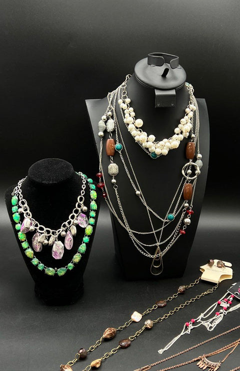 Paparazzi Costume Jewelry Lot of 35 Necklaces Earrings Bracelets Mixed Styles