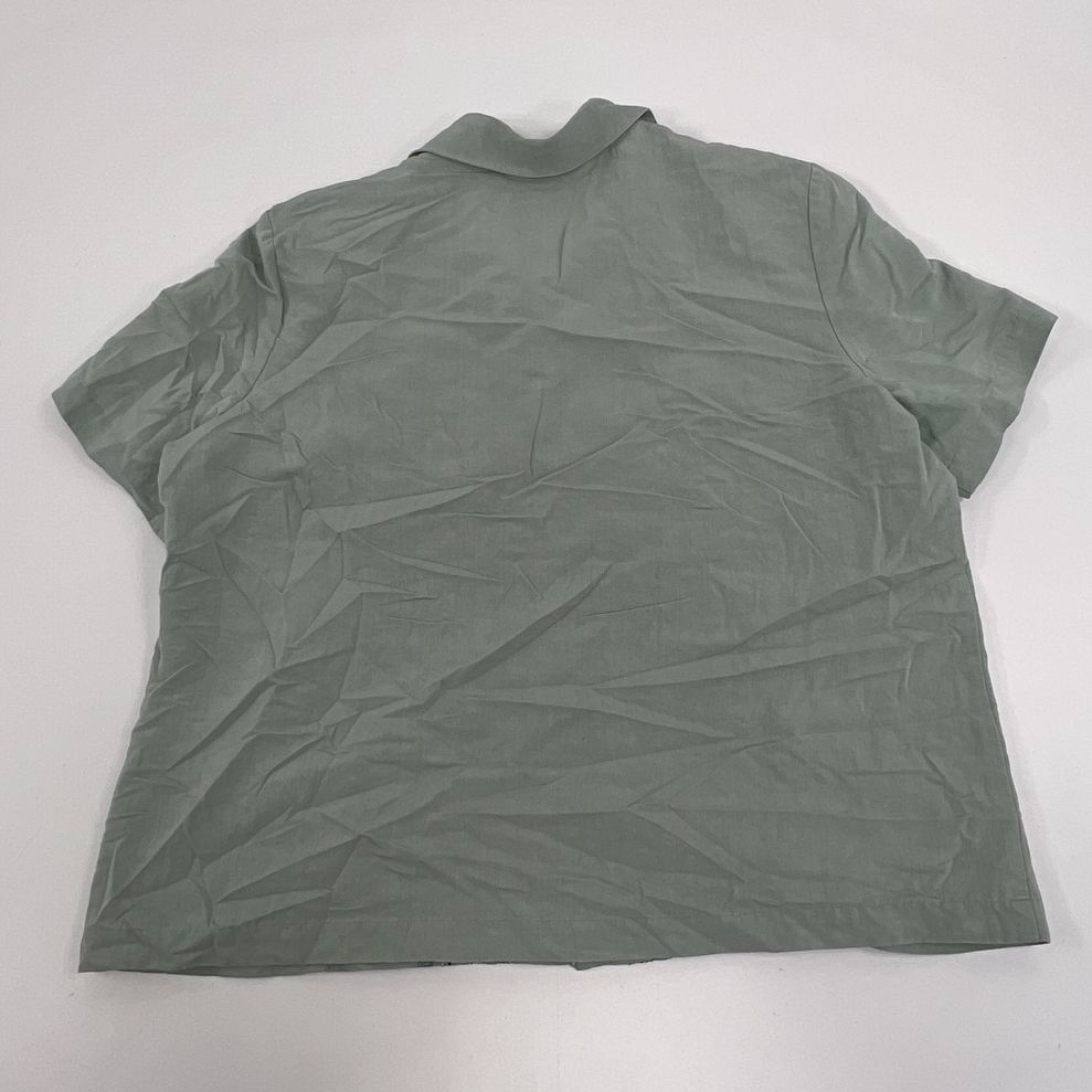 Women's Koret Green Embroidered Tank & Button Up Shirt Set - Size Large