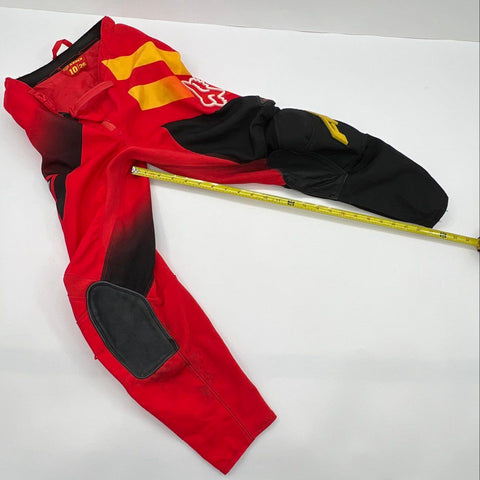 Fox Racing 180 Rockstar Kids Motocross Racing Pants Red Black Yellow Sz 10/26