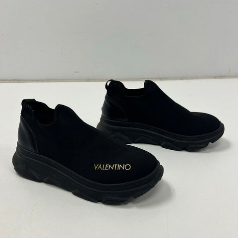 Mario Valentino Black Gold Chunky Sole Slip On Sock Sneakers Size 9.5 COA